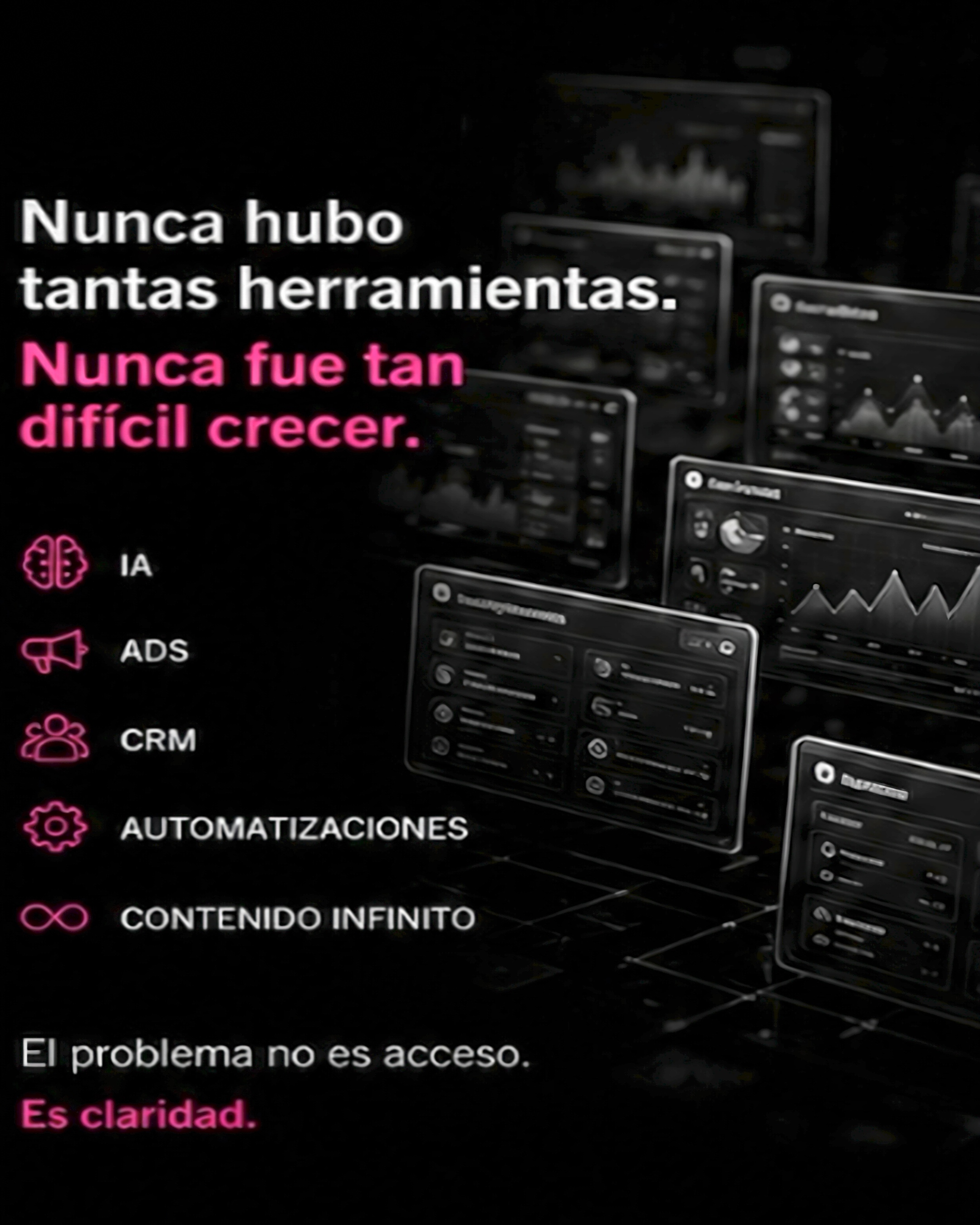 Panel oficial de BeFocus sobre IA, CRM, automatizaciones y claridad estratégica.